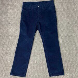 Brooks Brothers 346 Corduroy Pants Men's 36 x 30 Blue Stretch